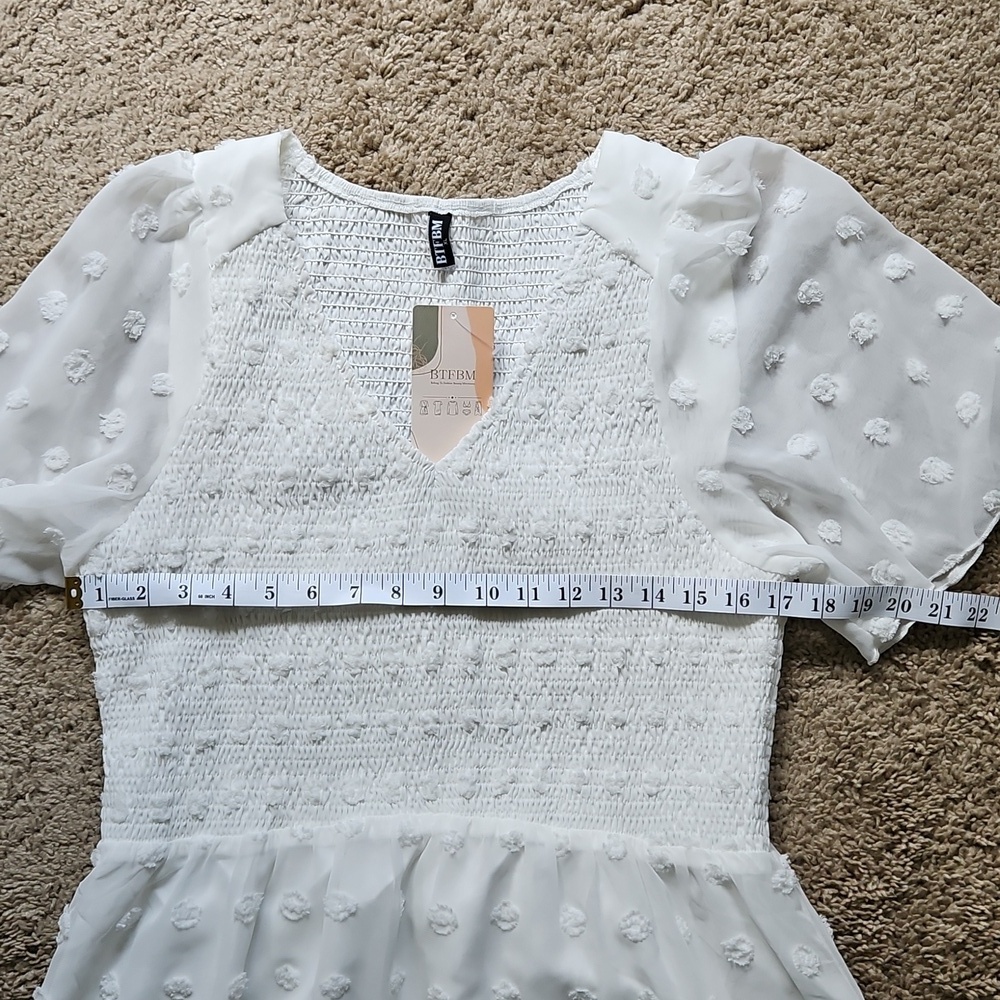 NWT BTFBM White Dress, Size XL - Picture 6 of 7